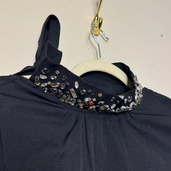 mac duggal short sleeve blazer mini dress Black Short Sleeve V Neck Tweed Blazer Mini Dress